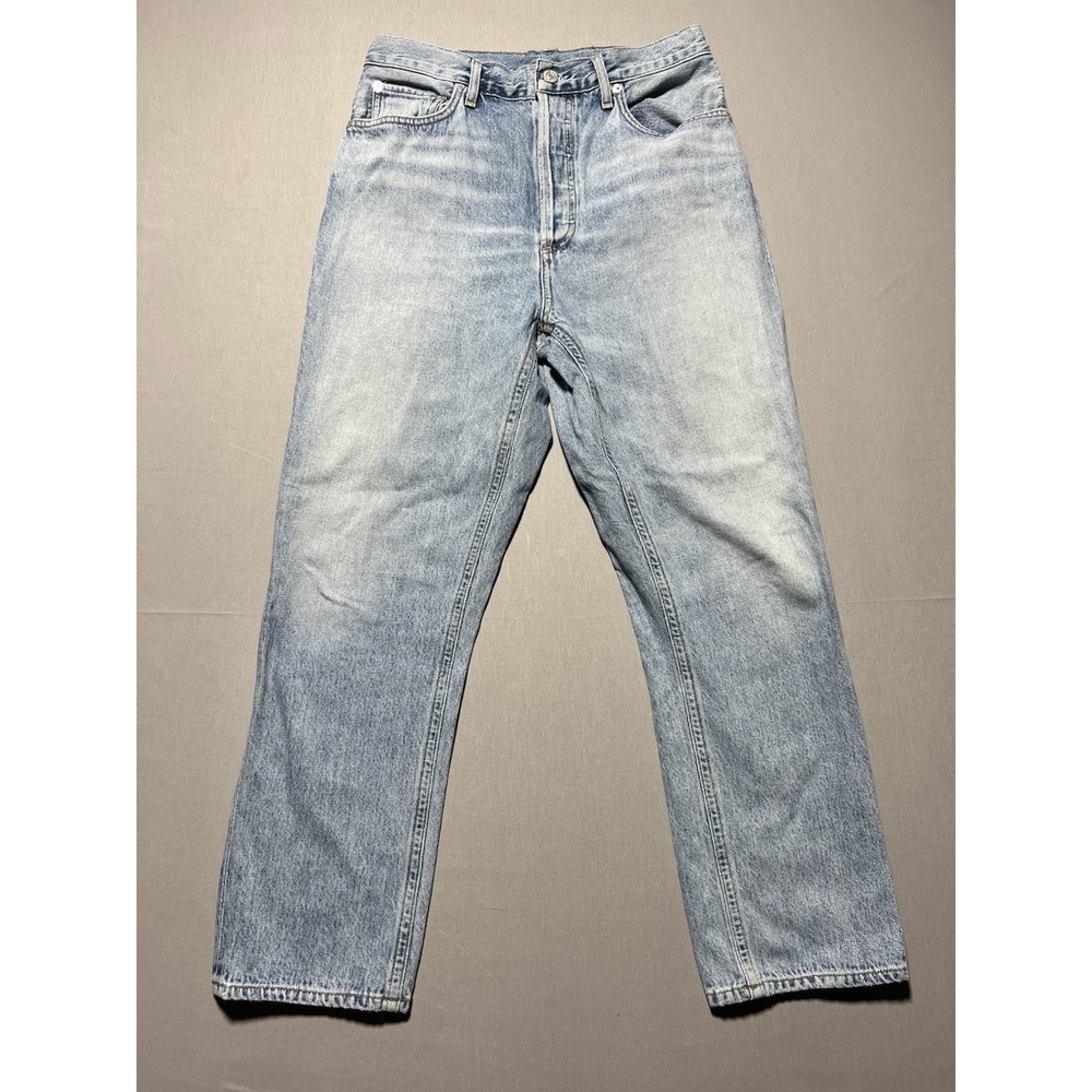 AGOLDE Riley Double Pocket High Rise Straight Crop Jean Pressure 100% Cotton‎ 28